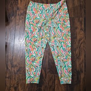 Disney Parks Chip n Dale Women's Leggings Size XL w/ Pocket Chipmunks Retro